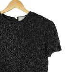 VINTAGE Papell Boutique Evening Silk Beaded Top in Black Size M Size M Photo 2