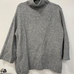 ZARA Mock Turtleneck Oversized 3/4 Sleeve Gray Long Top Size Small Photo 0