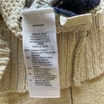 Madewell  Women's Beige Blue Striped Cable Bobble Pullover Sweater‎ XS Photo 5