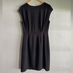 Trina Turk  Black Draped Tie Waist Sheath Dress Size 10 NWT Cocktail Work Party Photo 7