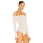 Michael Costello MICHAEL‎ COSTELLO X REVOLVE Jade Off Shoulder Bodysuit Gray Small Photo 1