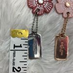 Coach  Gold and Silver Tea Rose Flower Floral Bag Charm Hang Tag Bundle Photo 4