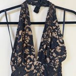 Cache Vintage Y2K lace low waisted belted wide leg halter jumpsuit size Medium Photo 7