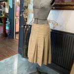 Maeve by Anthropologie Wide-Pleated Khaki Linen Blend Midi Skirt - Sz 10 ๐งก๐ Photo 4