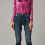 Juicy Couture Women's  Pink Velour Long Sleeve Top Size L Photo 0