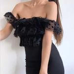 ZARA NWT   Off The Shoulder PolkaDot Mesh Dress Bloggers Fav Photo 9