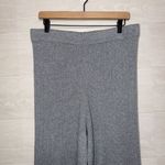 The Drop Ribbed Knit Wide Leg Pants XL Gray High Waist Lounge Travel Style Photo 2