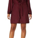 Paige NWT  Isabelle Dress Rumba Red Check Raw Ruffle Size S Photo 3