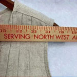 LL.Bean 100% Linen Oatmeal Color Sleeveless Button up Dress Measurement Included Size undefined Photo 5