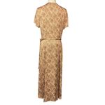 Paige Alayna Snakeskin Print Belted Dress In Bronze Size XL Short Sleeve Chic Photo 6