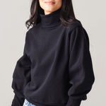 AGOLDE Extended Rib Womens Turtleneck Sweatshirt Photo 0