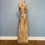 Faeriesty NWT Gold/Champagne Embellished Sequin Gown for Prom Size Small Gold Photo 6