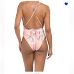 Maaji NWT Swimsuit One Piece Floral Reversible Cheeky V-Neck Womens Size Large Photo 3