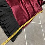 ABS Allen Schwartz ABS Collection Velvet Pleated Hem Fit & Flare Maroon Dress size 4 Photo 14