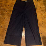 J Crew wide leg size 8 black cuffed business casual slacks Photo 0