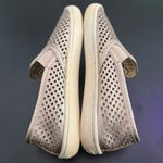 Tory Burch Jesse Gold Metallic Laser Cut Perforated Leather Slip On Shoes Sz 6.5 Photo 8
