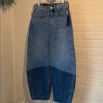 BLANK NYC  jeans barrel color block NEW Backup Dancer Barrel Jean Blue denim Photo 2