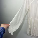 American Eagle  White Pattern Lace detail top size Medium Boho Photo 3