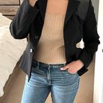 American Vintage Vintage 90s Black Faux Leather 2-Piece Pantsuit 6/8 Corpcore Photo 9