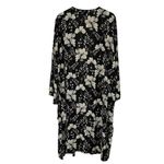 Wrangler Retro Size XL Kimono Black Floral Duster Open Front Long Sleeve Women’s Photo 2