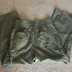 Aerie Green Wide Leg Pants with Elastic Waistband Photo 3