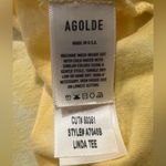 AGOLDE Women’s Yellow Tie Dye Short Sleeve Linda Tee Size M Photo 3