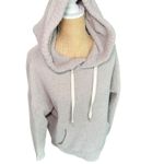 UGG  Women's Gray Fuzzy Fleece Pullover Hoodie Sweatshirt Cozy Loungewear Small Photo 1