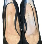 Vionic  Camden Suede Wedge Heels Black Size 7‎ (Wide) Photo 6