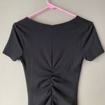 ZARA sz M rouged mini little black dress Photo 4