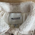 Wallflower Checkered Cream And Brown Button Down Jacket Size Large Photo 1