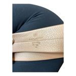 B-low the Belt Mia Pebbled Tan Brown Circle Gold Ring Belt Vegan OS Photo 3