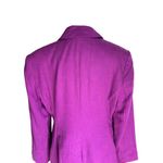 ASOS DESIGN - Double Breasted Linen Mix Suit Blazer in Purple Sz 10 Photo 7