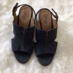 Euro soft Sandal Size 9 Medium Block Heels Black Photo 0