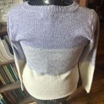 Cupcakes & Cashmere purple stripe scoop neck luxe sweater Size XS Photo 1