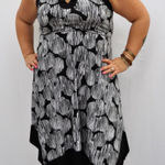 Elie McCarthy black white handkerchief dress size 3XL Photo 0