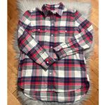 Madewell  Classic Ex-boyfriend Plaid Flannel - Blue and Red Plaid Size Small Photo 4