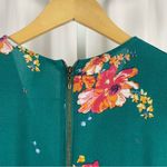 Xhilaration  Large Floral Faux Wrap Ruffle Boho Jewel Tone Dress V Neck Vacation Photo 6