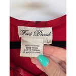 American Vintage Vintage Red Art Girl Sexy Hippie Ruched Stretchy Charmed V-Neck Blouse Gilmore Photo 3