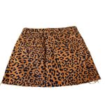 Free People  Zip It Up Animal leopard Print Mini Skirt Sz 27 Photo 4