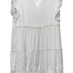 Indigo Rose Dress Women L White Tiered Coastal Boho Cottagecore Milkmaid Crochet Size L Photo 0