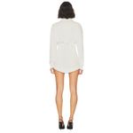 Mugler Long Sleeve Shirt Dress in Snow 38 New Womens Polo Mini White Size undefined Photo 1