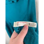 Free People  Boho Ruffle it Up Teal Cotton Midi Dress Size Large Photo 3