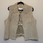 Coldwater Creek leather vest sz XL western boho festival concert cowgirl rodeo Photo 0