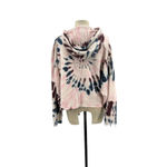 Chaser Linen French Terry Raglan Half Zip Hoodie In Tie Dye Pink Size Large Photo 6