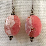 Sterling silver rhodochrosite drop earrings Photo 0