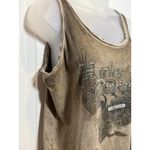 Harley Davidson Motorcycles Eagle Graphic Tank Top Women's L Brown Distressed Size L Photo 2