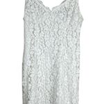 Lulus Lace Dress Womens L White Floral Cotton Mini Scallop Hem Bridal Formal Size L Photo 0