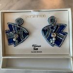 New in box persimmon glass beads fish earrings Photo 0