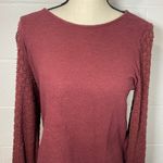 Madewell Burgundy Long Balloon Sleeve Shirt Photo 2