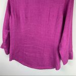 Lauren Ralph Lauren Linen Button Down Shirt Sz Petite Small Purple Pink Photo 8